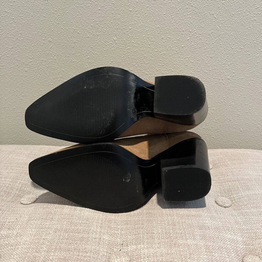 Kendall + Kylie Western Chelsea Bootie Brown Suede Block Heel Size 7.5 - Picture 5 of 7